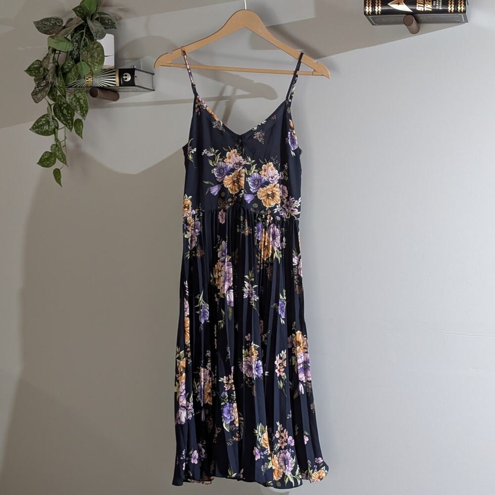 Xhilaration | Y2K Floral Pleated Babydoll Tank Dress | Women's Size S